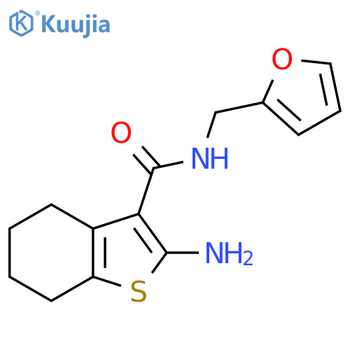 2-Amino-N-(furan-2-ylmethyl)-4,5,6,7-tetrahydro-1-benzothiophene-3-carboxamide structure