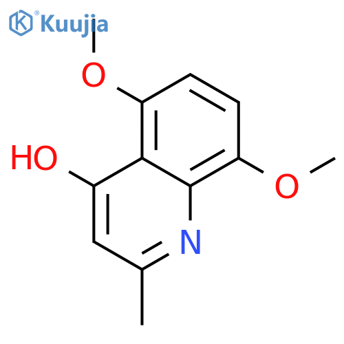 5,8-dimethoxy-2-methylquinolin-4-ol structure