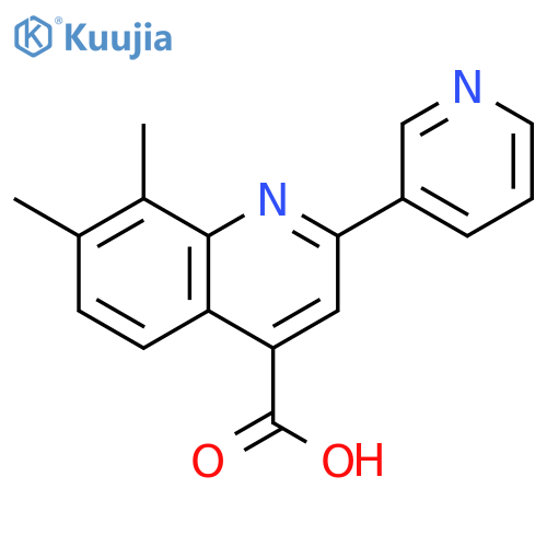 7,8-Dimethyl-2-pyridin-3-ylquinoline-4-carboxylic acid structure