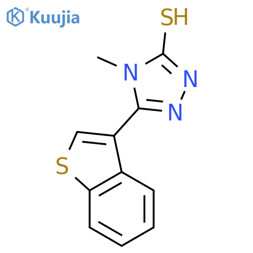 5-(1-Benzothien-3-yl)-4-methyl-4H-1,2,4-triazole-3-thiol structure