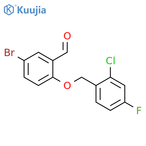 5-Bromo-2-(2-chloro-4-fluorobenzyl)oxy-benzaldehyde structure