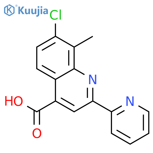 7-Chloro-8-methyl-2-pyridin-2-ylquinoline-4-carboxylic Acid structure