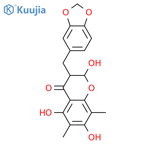 3-(3,4-Dihydroxybenzyl)-2,5,7-trihydroxy-6,8-dimethyl-4-chromanone; 3',4'-Methylene ether structure
