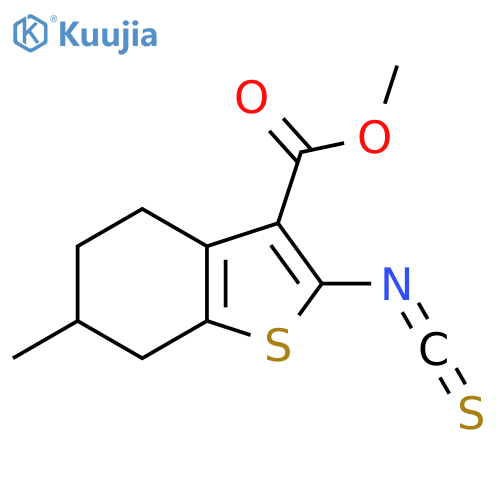Methyl 2-isothiocyanato-6-methyl-4,5,6,7-tetrahydro-1-benzothiophene-3-carboxylate structure