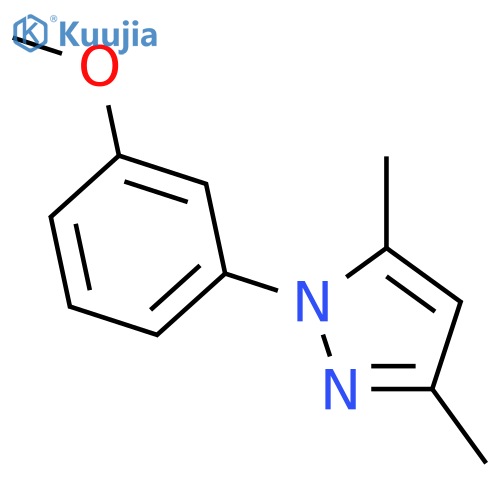 1H-Pyrazole, 1-(3-methoxyphenyl)-3,5-dimethyl- structure
