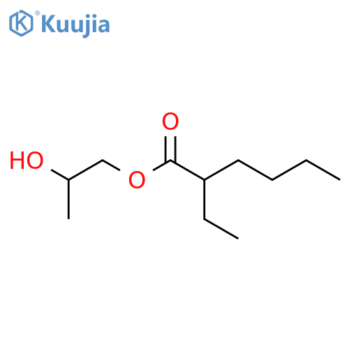 Hexanoic acid,2-ethyl-, 2-hydroxypropyl ester structure