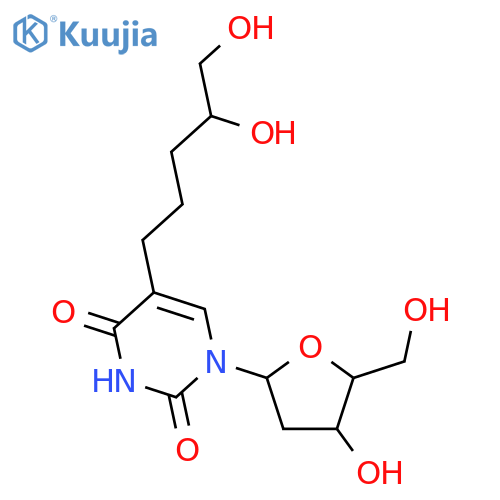 Uridine, 2'-deoxy-5-(4,5-dihydroxypentyl)- structure