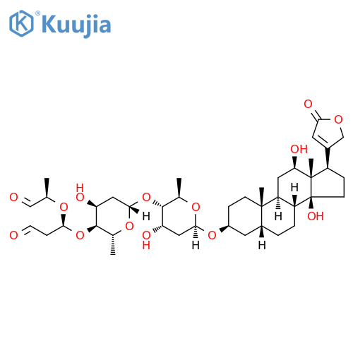 Digoxigenin Bisdigitoxoside 1-(1-Methyl-2-oxoethoxy)-3-oxopropyl) Ether structure