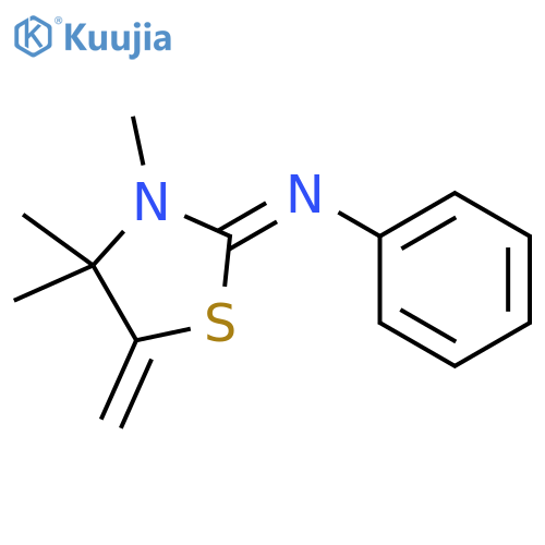 Benzenamine, N-(3,4,4-trimethyl-5-methylene-2-thiazolidinylidene)- structure