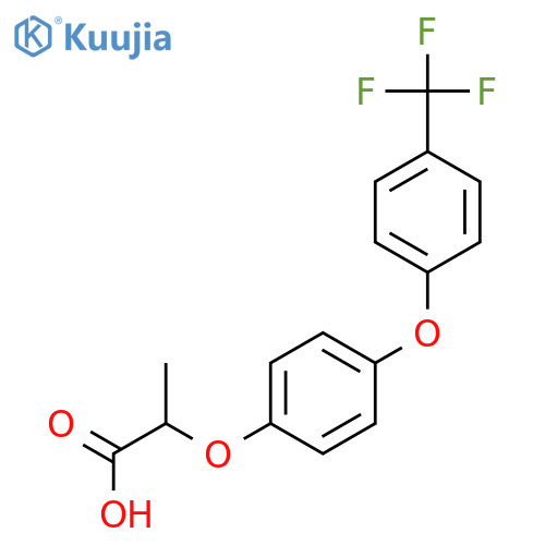 2-[4-[4-(trifluoromethyl)phenoxy]phenoxy]propanoic acid structure