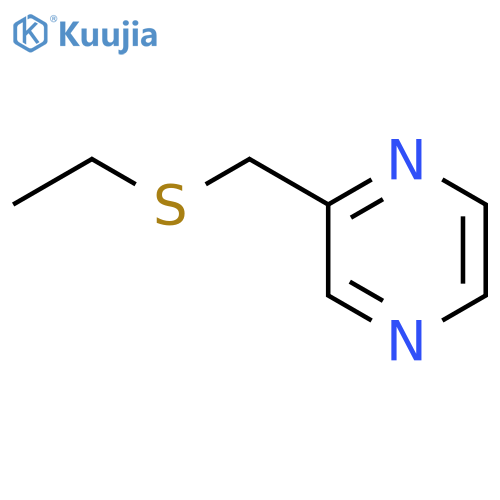 Pyrazine, [(ethylthio)methyl]- structure