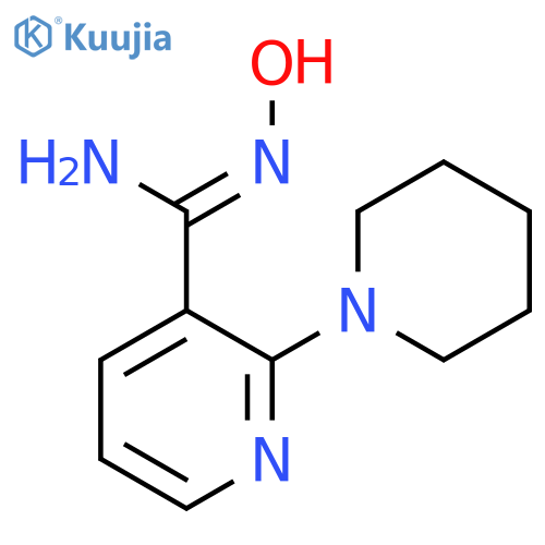 N'-hydroxy-2-(piperidin-1-yl)pyridine-3-carboximidamide structure