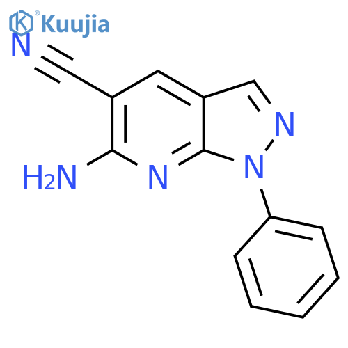 1H-Pyrazolo[3,4-b]pyridine-5-carbonitrile, 6-amino-1-phenyl- structure