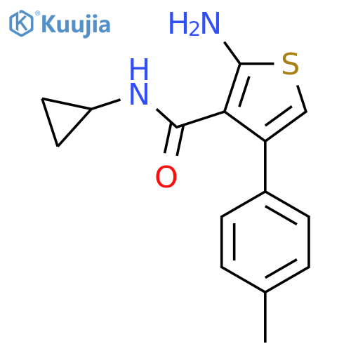 2-Amino-N-cyclopropyl-4-(4-methylphenyl)thiophene-3-carboxamide structure