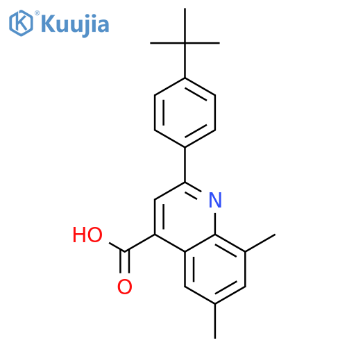 2-(4-tert-Butylphenyl)-6,8-dimethylquinoline-4-carboxylic acid structure