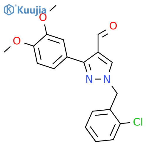 1-(2-Chlorobenzyl)-3-(3,4-dimethoxyphenyl)-1H-pyrazole-4-carbaldehyde structure