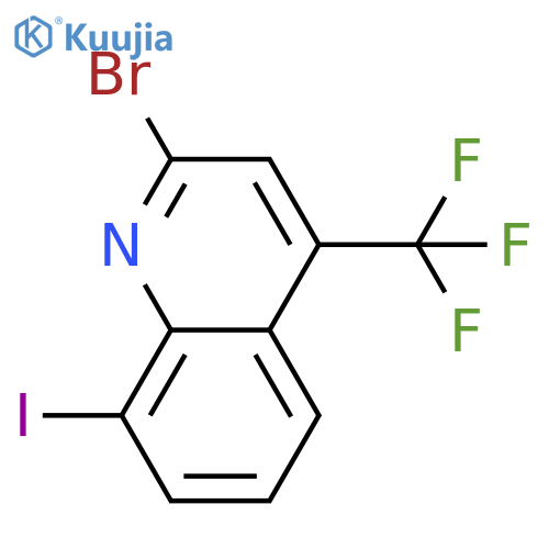 2-Bromo-8-iodo-4-(trifluoromethyl)quinoline structure