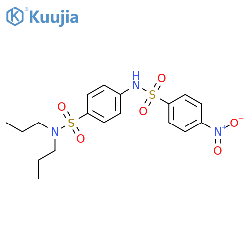 4-{[(4-nitrophenyl)sulfonyl]amino}-N,N-dipropylbenzenesulfonamide structure
