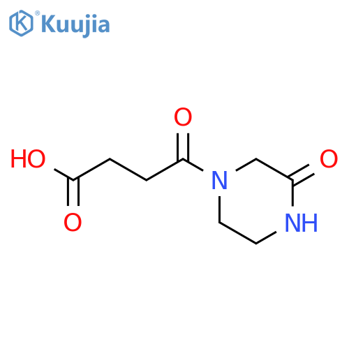 4-oxo-4-(3-oxopiperazin-1-yl)butanoic acid structure