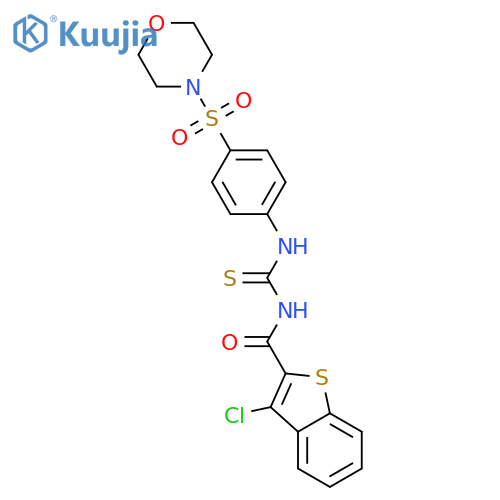 3-(3-chloro-1-benzothiophene-2-carbonyl)-1-4-(morpholine-4-sulfonyl)phenylthiourea structure