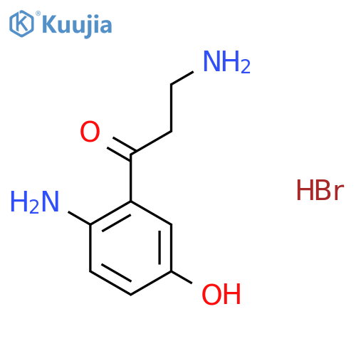 3-Amino-1-(2-amino-5-hydroxyphenyl)-1-propanone hydrobromide structure