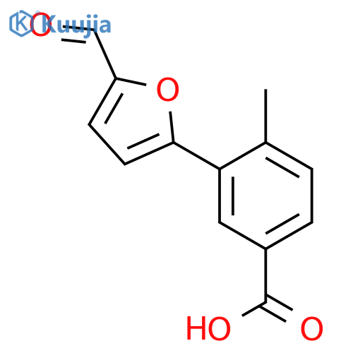 3-(5-Formyl-furan-2-yl)-4-methyl-benzoic acid structure