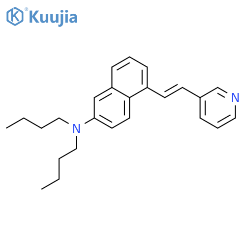 2-Naphthalenamine, N,N-dibutyl-5-[2-(3-pyridinyl)ethenyl]- structure