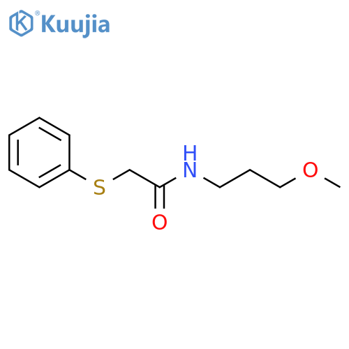 Acetamide, N-(3-methoxypropyl)-2-(phenylthio)- structure