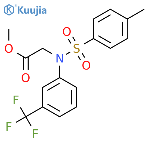 Methyl N-(4-methylphenyl)sulfonyl-N-3-(trifluoromethyl)phenylglycinate structure