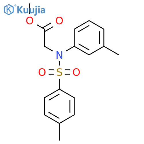 Methyl N-(3-methylphenyl)-N-(4-methylphenyl)sulfonylglycinate structure