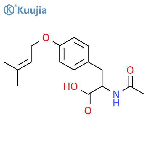 L-Tyrosine, N-acetyl-O-(3-methyl-2-butenyl)- structure