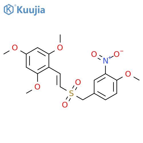 1,3,5-Trimethoxy-2-[2-[(4-methoxy-3-nitrophenyl)methylsulfonyl]ethenyl]benzene structure
