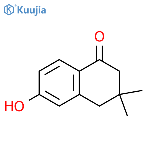 6-hydroxy-3,3-dimethyl-1,2,3,4-tetrahydronaphthalen-1-one structure