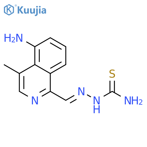 Hydrazinecarbothioamide,2-[(5-amino-4-methyl-1-isoquinolinyl)methylene]- structure