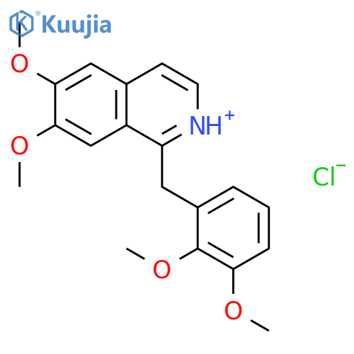 Isoquinoline,1-[(2,3-dimethoxyphenyl)methyl]-6,7-dimethoxy-, hydrochloride (1:1) structure