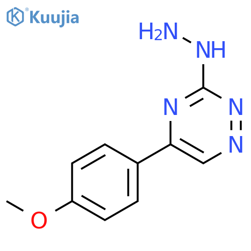 3-hydrazino-5-(4-methoxyphenyl)-1,2,4-triazine structure
