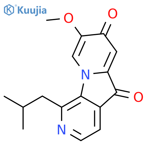 Pyrido[4,3-b]indolizine-5,7-dione, 8-methoxy-1-(2-methylpropyl)- structure