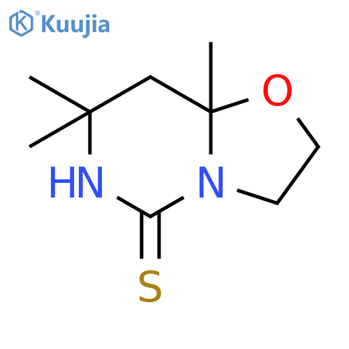 7,7,8a-trimethylhexahydro-5H-[1,3]oxazolo[3,2-c]pyrimidine-5-thione structure