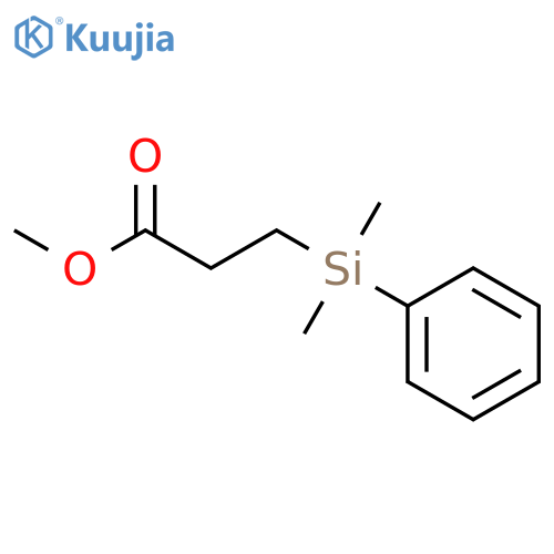 Propanoic acid, 3-(dimethylphenylsilyl)-, methyl ester structure