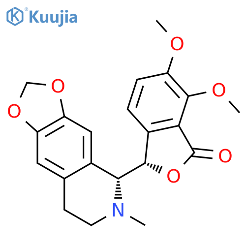 1(3H)-Isobenzofuranone,6,7-dimethoxy-3-[(5R)-5,6,7,8-tetrahydro-6-methyl-1,3-dioxolo[4,5-g]isoquinolin-5-yl]-,hydrochloride (1:1), (3S)- structure