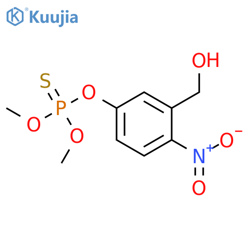 Phosphorothioic acid,O-[3-(hydroxymethyl)-4-nitrophenyl] O,O-dimethyl ester structure