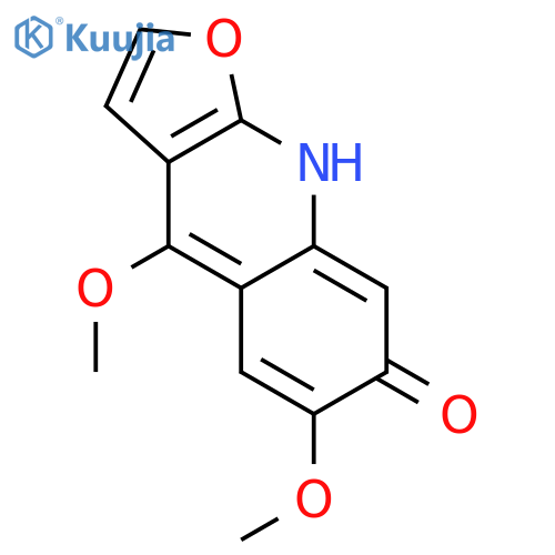 4,6-dimethoxyfuro[2,3-b]quinolin-7(9H)-one structure