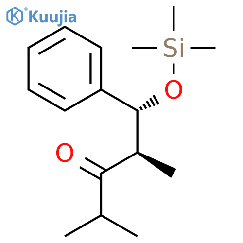3-Pentanone, 2,4-dimethyl-1-phenyl-1-[(trimethylsilyl)oxy]-, (1R,2R)-rel- structure