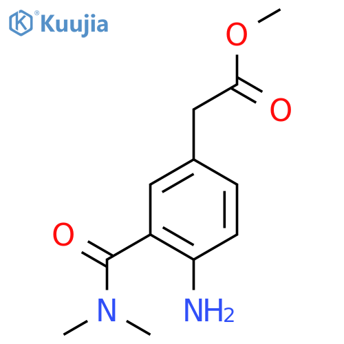 Methyl 2-(4-amino-3-(dimethylcarbamoyl)phenyl)acetate structure