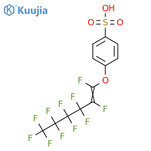 Benzenesulfonic acid, 4-[(undecafluorohexenyl)oxy]-, sodium salt structure