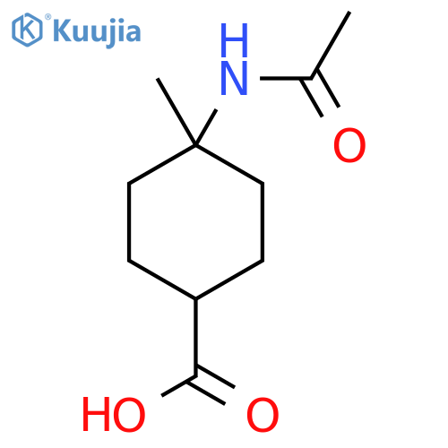 4-Acetamido-4-methylcyclohexane-1-carboxylic acid structure