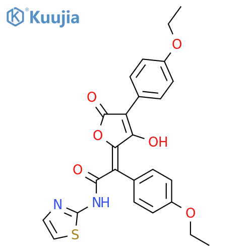 Benzeneacetamide,4-ethoxy-a-[4-(4-ethoxyphenyl)-3-hydroxy-5-oxo-2(5H)-furanylidene]-N-2-thiazolyl-,(E)- (9CI) structure