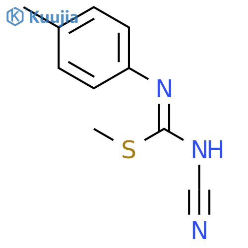 Methyl N'-cyano-N-(4-methylphenyl)imidothiocarbamate structure
