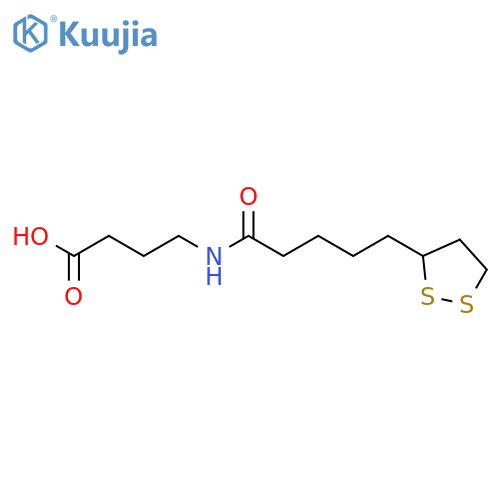 4-{[5-(1,2-dithiolan-3-yl)pentanoyl]amino}butanoic acid structure