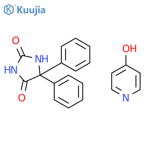 2,4-Imidazolidinedione, 5,5-diphenyl-, compd. with 4-pyridinol (1:1) structure